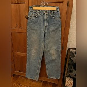 Vintage Levi's 550 Orange Tab Jeans